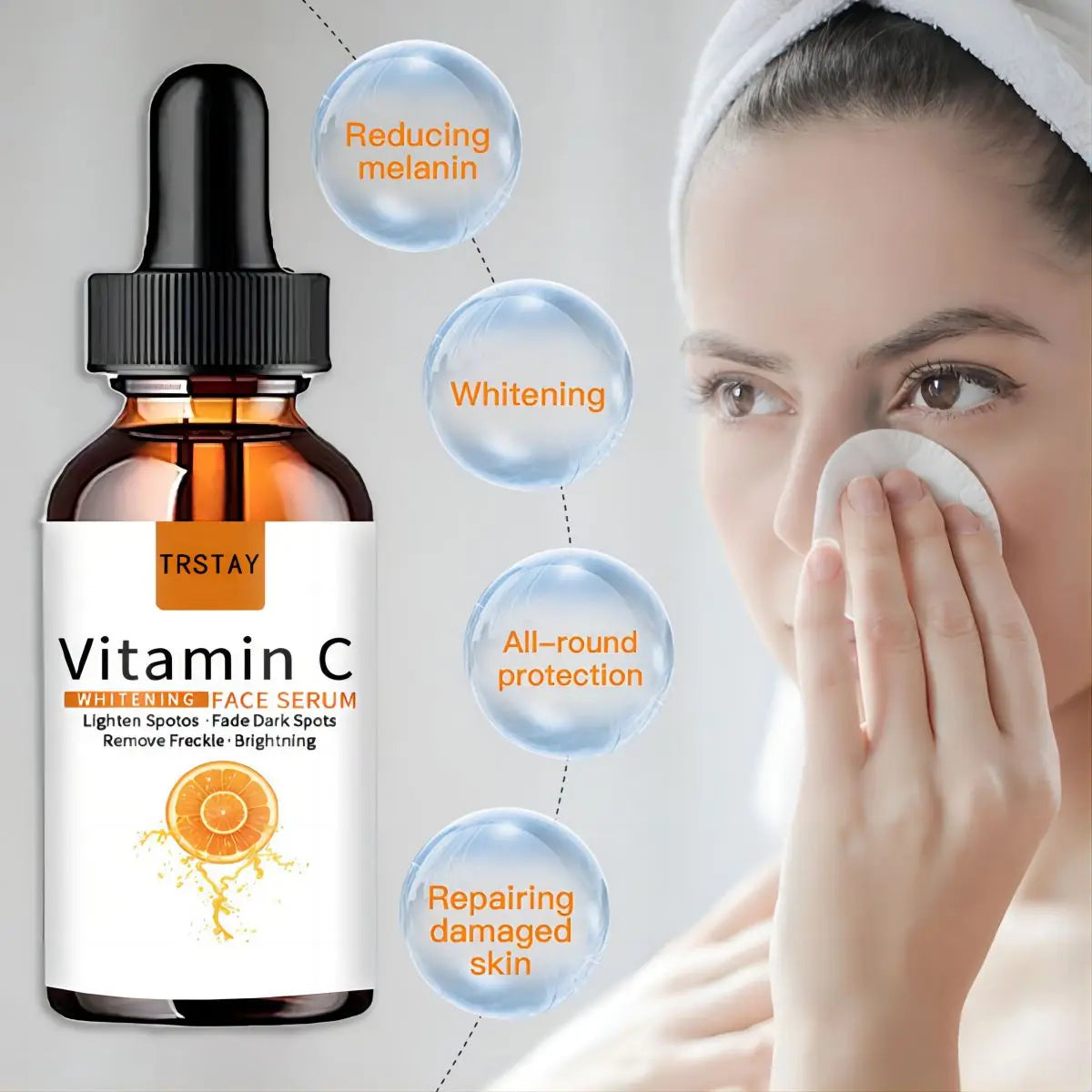 Natural Vitamin Serum Original Face Dark Spot Whitening Brighten Moisturizing VC Essence For Stretch Mark korean skin care